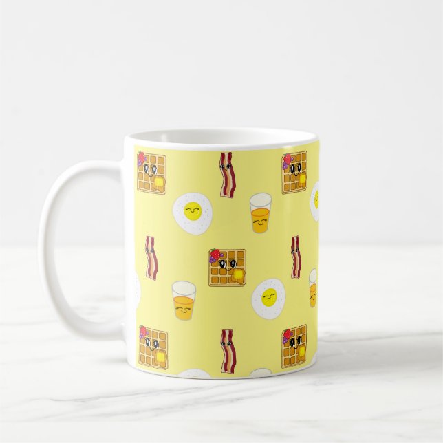 Bacon, Eggs, Waffles and Orange Juice Coffee Mug (Left)