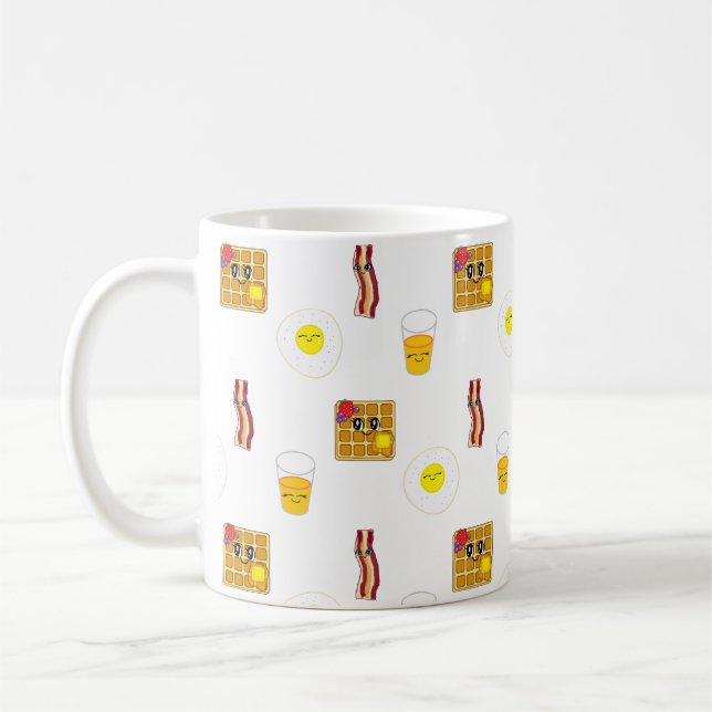Bacon, Eggs, Waffles and Orange Juice Coffee Mug (Left)
