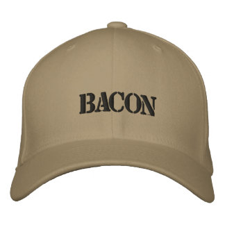 BACON EMBROIDERED BASEBALL HAT