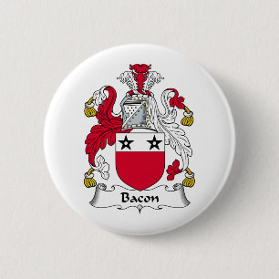 Bacon Family Crest Pinback Button