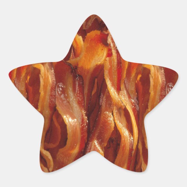 Bacon Field Yummy Pattern Decor Star Sticker (Front)