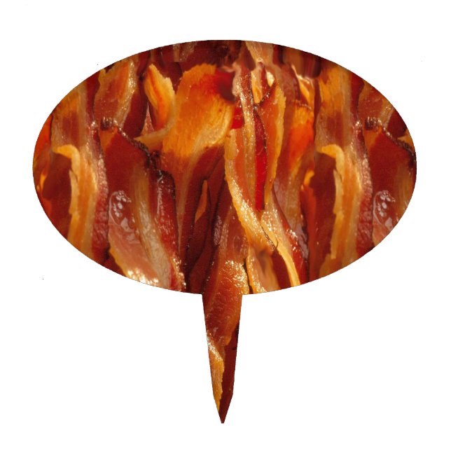 Bacon Fields Forever Decor Cake Topper (Front)