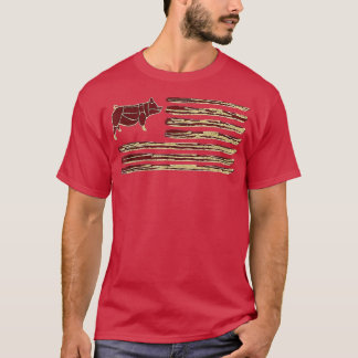 Bacon Flag Pig Vintage T-Shirt