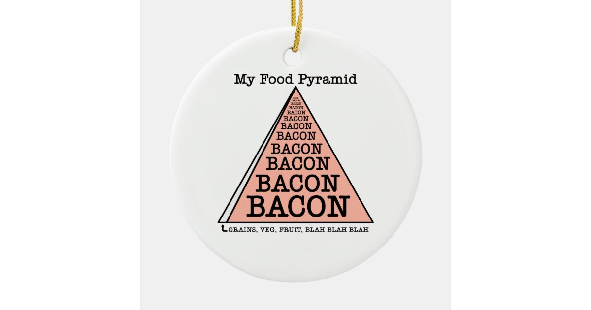 Bacon Food Pyramid Ceramic Ornament Zazzle