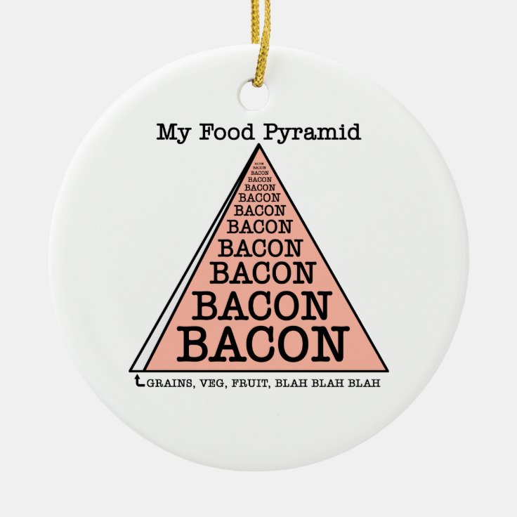 Bacon Food Pyramid Ceramic Ornament Zazzle