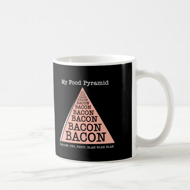 Bacon Food Pyramid Coffee Mug (Right)
