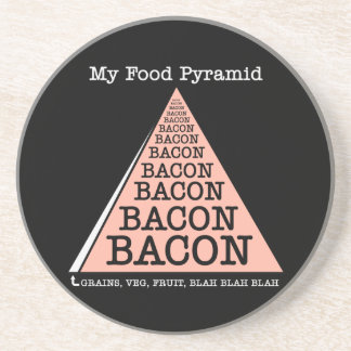 Bacon Food Pyramid Drink Coaster