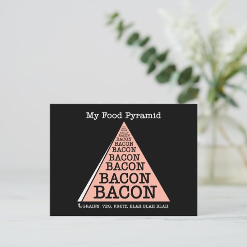 Bacon Food Pyramid Postcard Zazzle