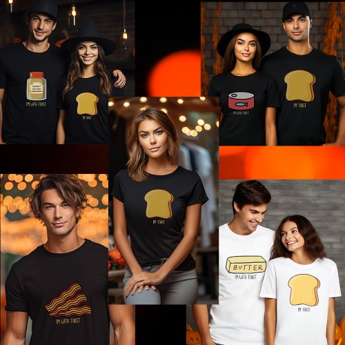 Bacon funny matching couple group halloween T_Shirt