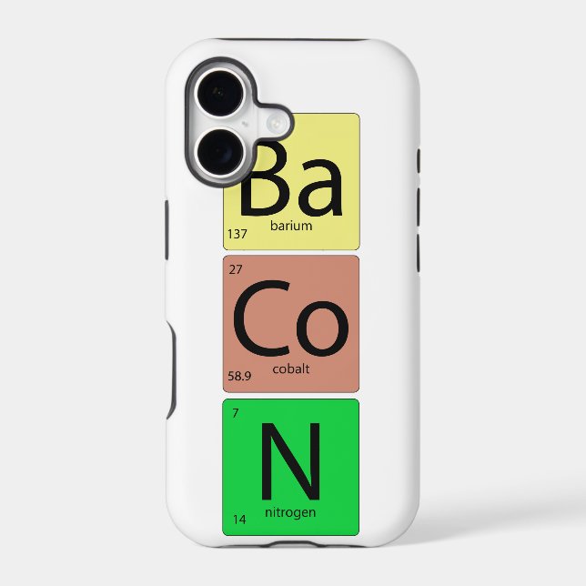 Bacon Geek Iphone Case (Back)