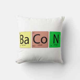 Bacon Geek Throw Pillow