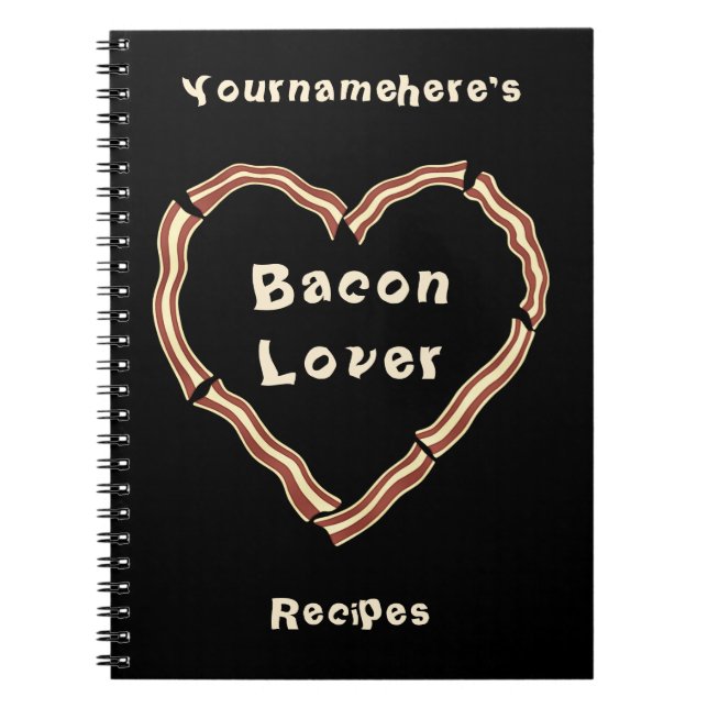 Bacon heart blank recipe journal (Front)