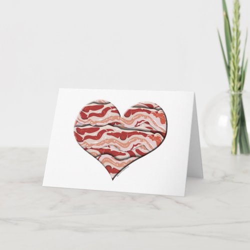 Bacon Hearted Card