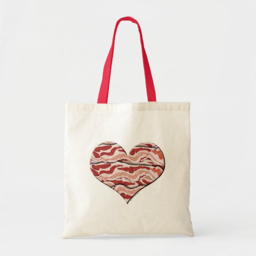 Bacon Hearted Tote Bag