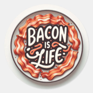 Bacon I Classic Round Sticker