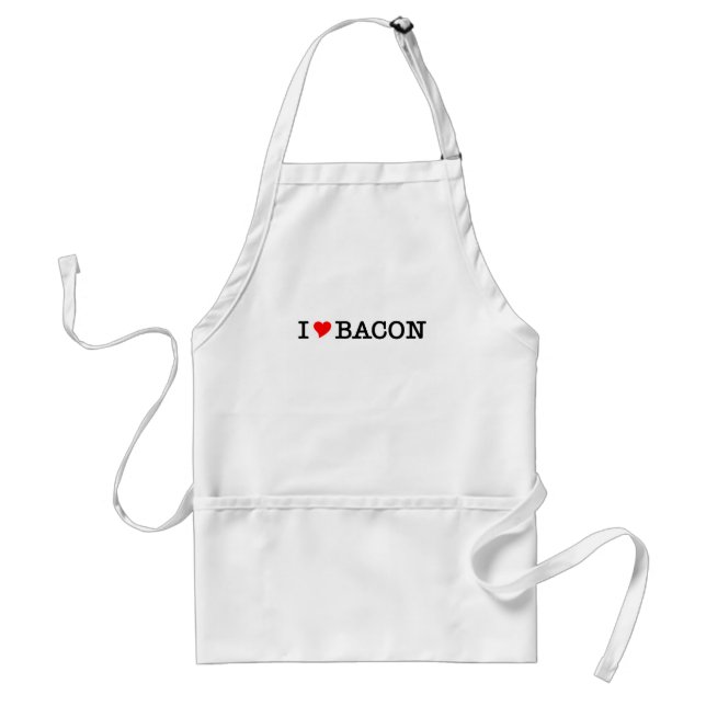 Bacon I Love Adult Apron (Front)