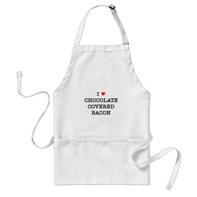 Bacon I Love Chocolate Adult Apron (Front)