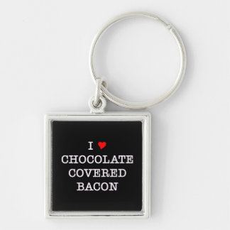 Bacon I Love Chocolate Keychain