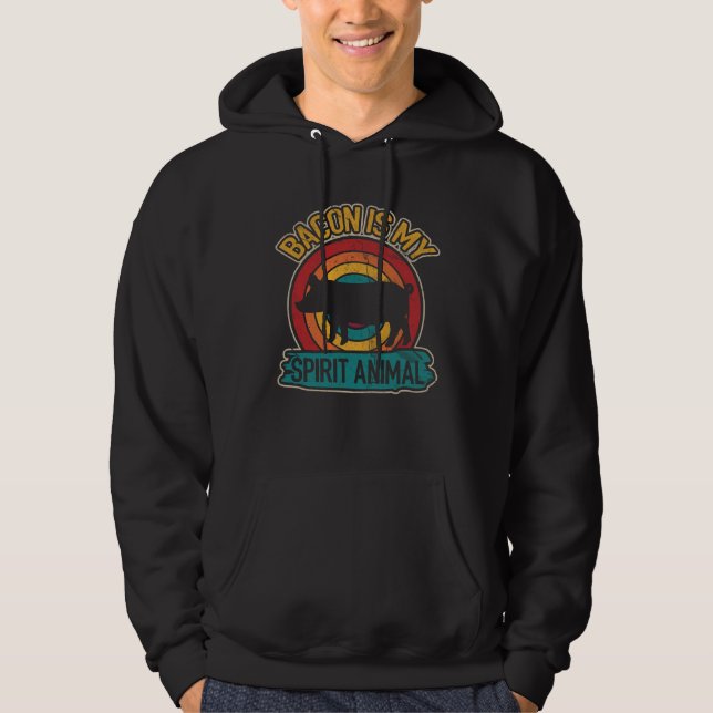 Bacon Is My Spirit Animal Bacon Lover Grilling Hoodie (Front)