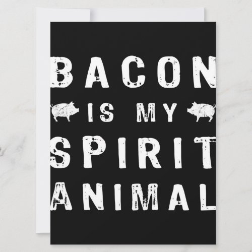 Bacon is my spirit animaly pose clipartwatercolor