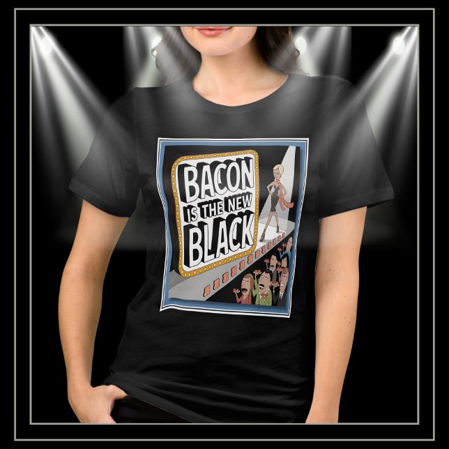 Bacon is the New Black Keto Ketovore Carnivore Tri-Blend Shirt (Bacon is the New Black Keto Ketovore Carnivore Tshirt. Perfect Gift for Carnivores and Bacon Lovers!)