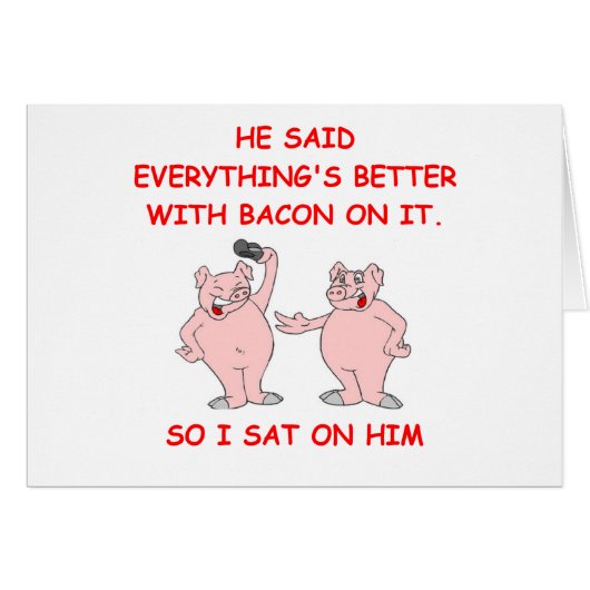 bacon joke cards (Front Horizontal)