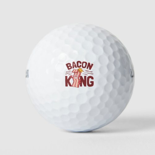 Bacon King Meat Lover Gifts for Men Boy Golf Balls