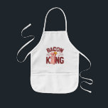 Bacon King Meat Lover Gifts for Men Boy Kids' Apron<br><div class="desc">Cool design for men or boys who love to eat bacon.  Perfect meat eater gift for dad.</div>