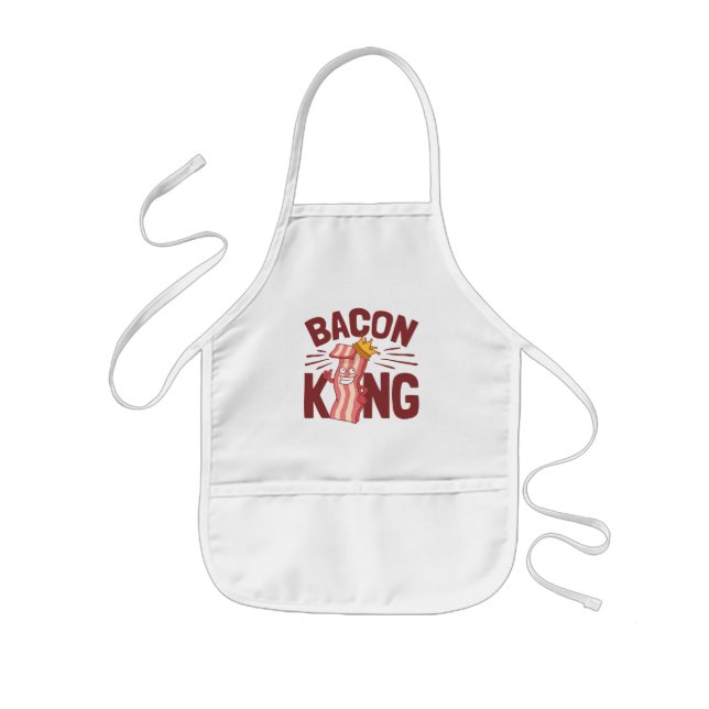 Bacon King Meat Lover Gifts for Men Boy Kids' Apron (Front)