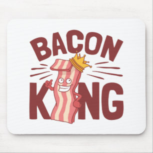 Bacon King Meat Lover Gifts for Men Boy Mouse Pad