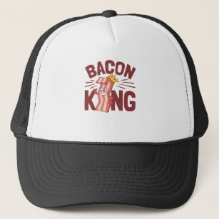 Bacon King Meat Lover Gifts for Men Boy Trucker Hat