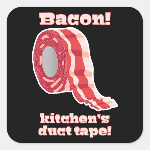 Bacon Kitchens Duct Tape Square Sticker