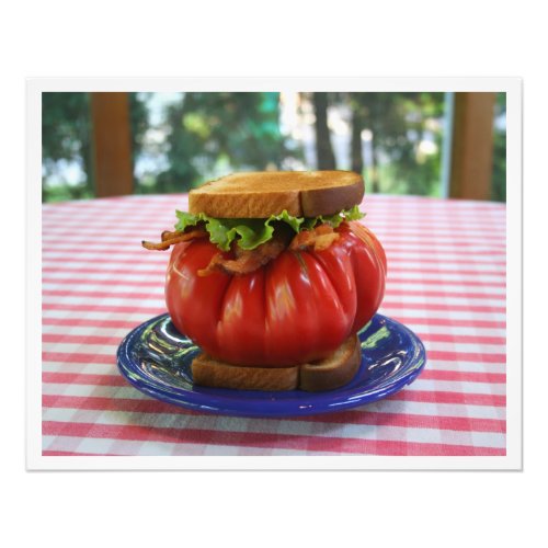 Bacon Lettuce and Giant Tomato Sandwich Photo Print