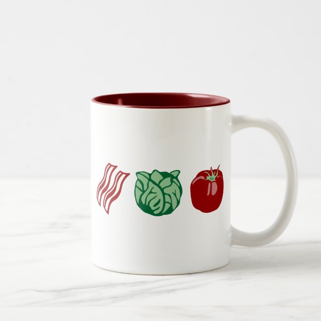 Bacon Lettuce & Tomato - The BLT! Two-Tone Coffee Mug (Right)