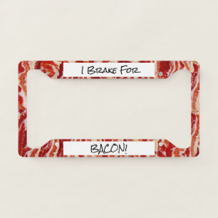 Bacon License Plate Frame