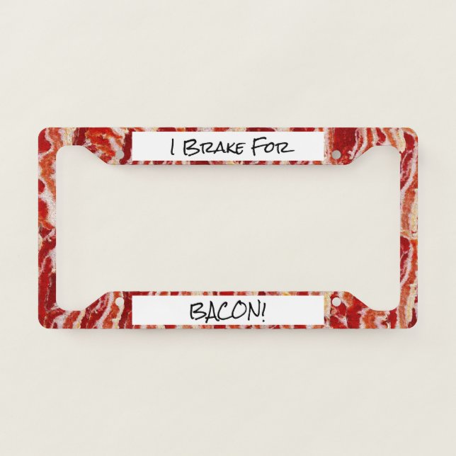 Bacon License Plate Frame (Front)