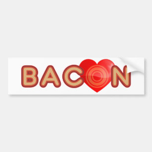 Bacon LOVE Bumper Sticker