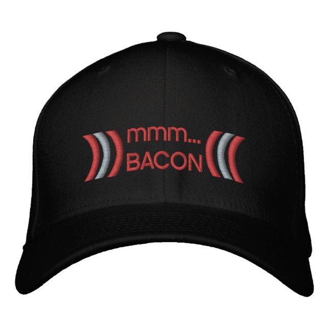 Bacon LOVE Embroidered Baseball Cap (Front)
