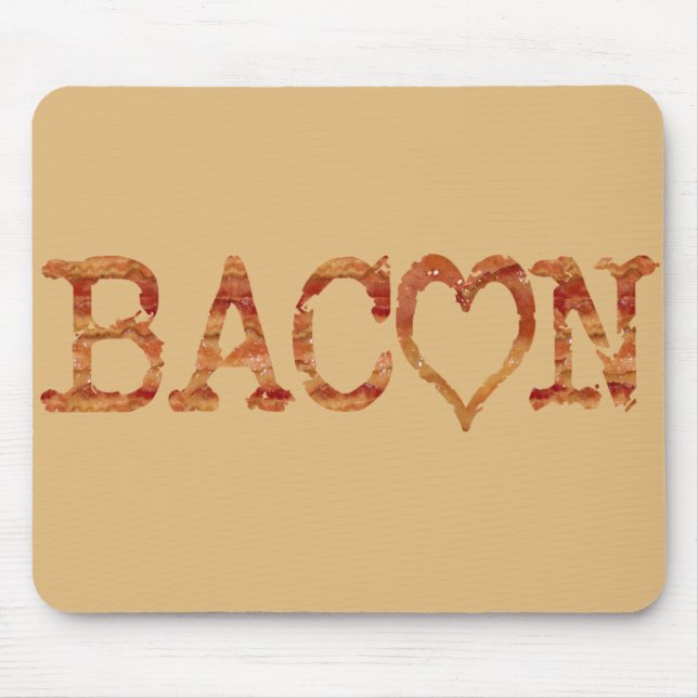Bacon LOVE Mouse Pad (Front)