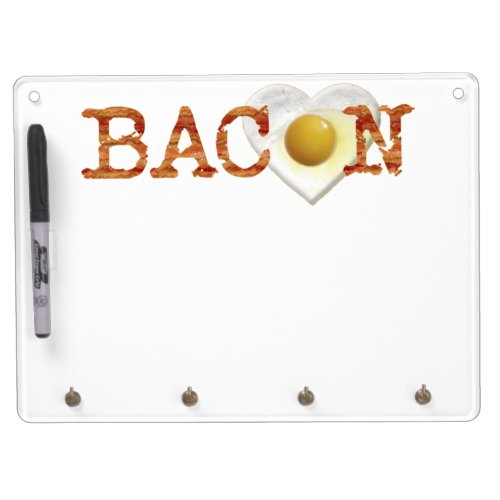 Bacon LOVE on sunny side up Dry Erase Board With Keychain Holder