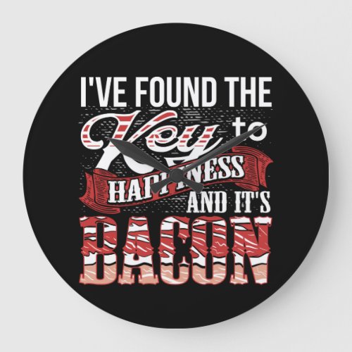 Bacon Lover Gift     Large Clock