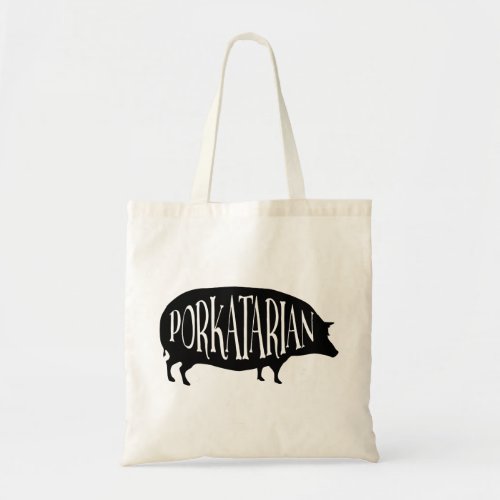 Bacon Lover _ Porkatarian _ Funny Vintage Pig Tote Bag