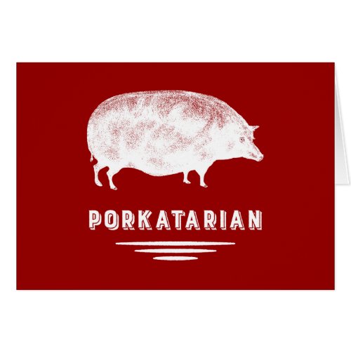 Bacon Lover Porkatarian Vintage Pig Red and White