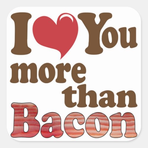 Bacon Lover Square Sticker