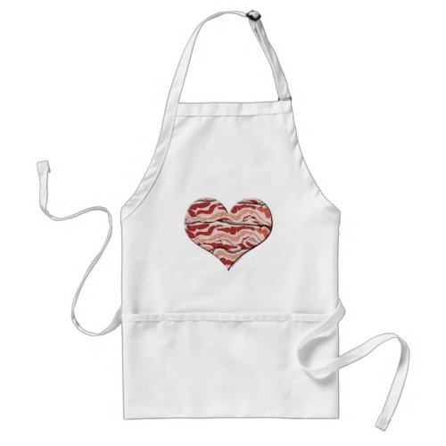 Bacon Lovers Heart Adult Apron