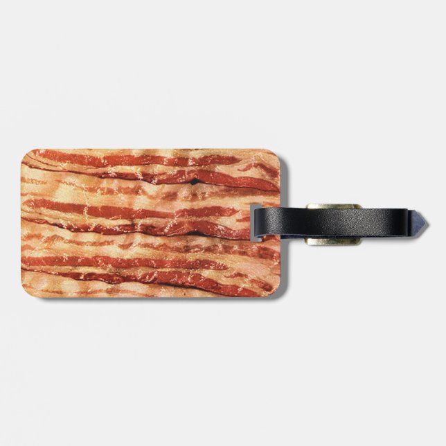 BACON luggage tag funny CHEF foodie (Back Horizontal)