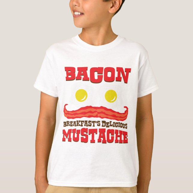 Bacon Mustache T-Shirt (Front)