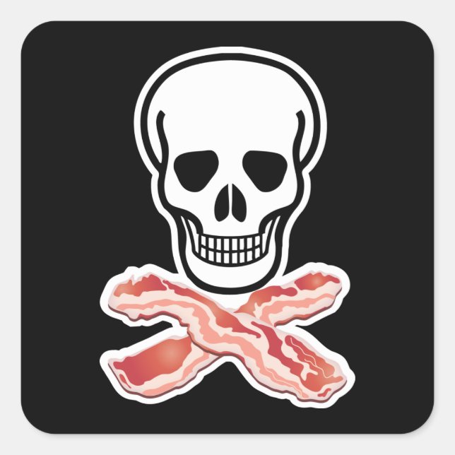 Bacon or Death! Square Sticker (Front)