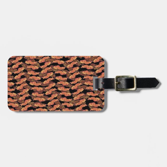 Bacon Pattern Luggage Tag (Front Horizontal)