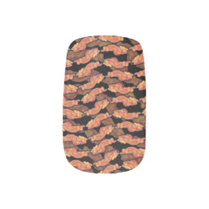 Bacon Pattern Minx Nail Art